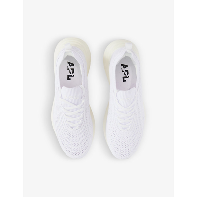 Shop Apl Athletic Propulsion Labs Zipline Logo-embossed Woven Trainers In White