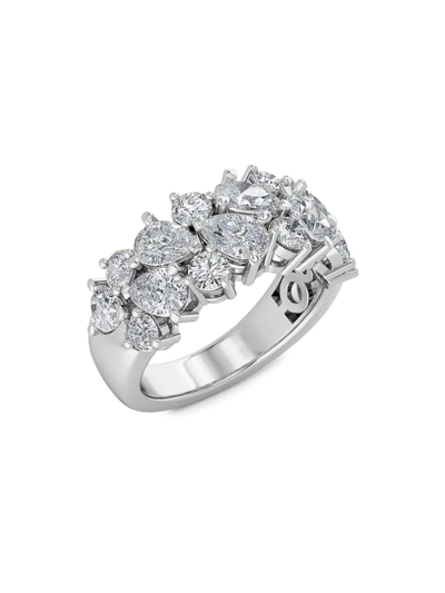 Shop Saks Fifth Avenue Women's 14k White Gold & 3 Tcw Lab-grown Diamond Ring