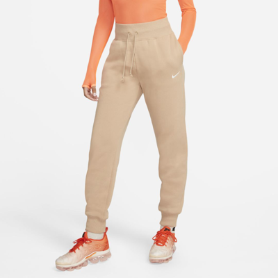 Shop Nike Women's  Sportswear Phoenix Fleece High-waisted Jogger Pants In Brown