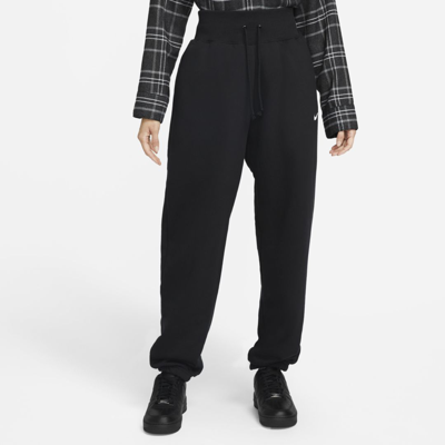 Shop Nike Women's  Sportswear Phoenix Fleece High-waisted Oversized Sweatpants In Black