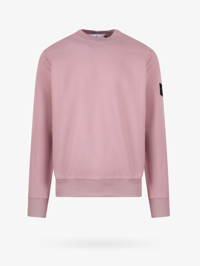 Shop Stone Island Sweatshirt In Pink