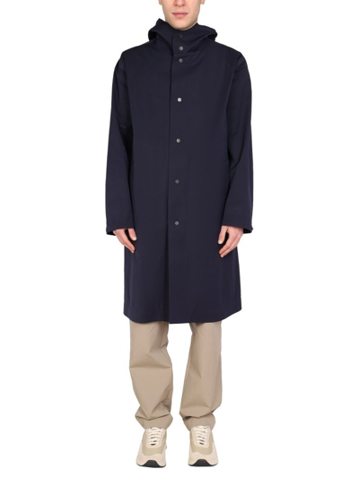 Shop Monobi Hooded Buttoned In Blue