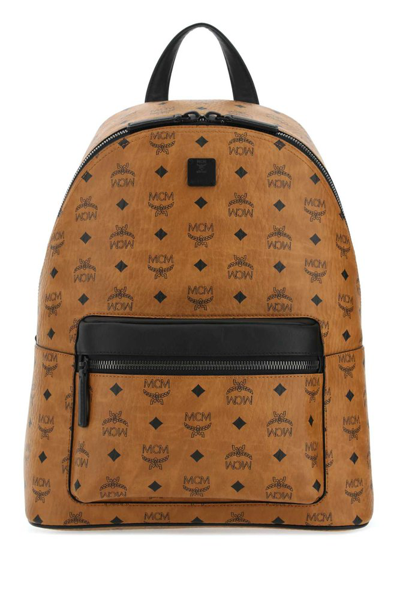 Shop Mcm Stark Zipped Medium Backpack In Brown
