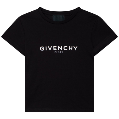 Shop Givenchy Kids Logo Printed Crewneck T In Black