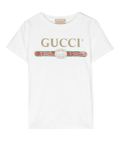 Gucci Babies' Boys White Kids Vintage Logo-print Cotton T-shirt 3-36 Months 36 Months
