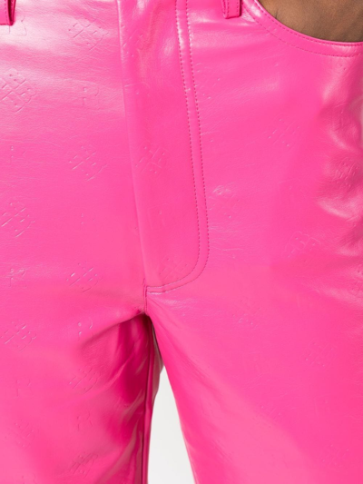 Shop Rotate Birger Christensen Rotie Straight-leg Trouserds In Rosa