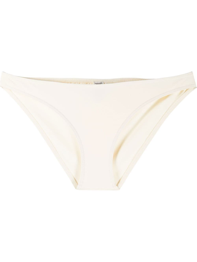 Totême Smocked-finish Bikini Bottoms In Neutrals