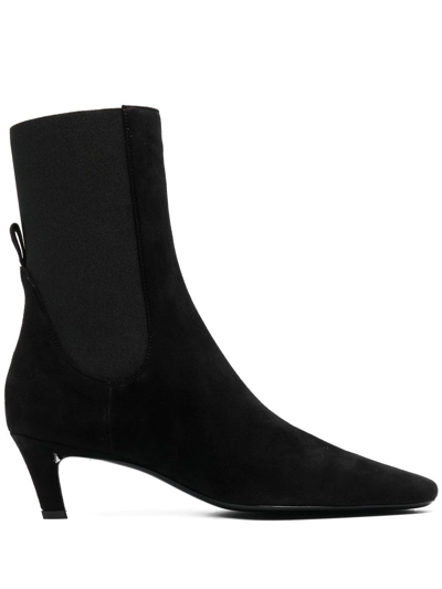 Shop Totême The Mid Heel 50mm Boots In Black