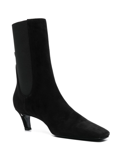 Shop Totême The Mid Heel 50mm Boots In Black