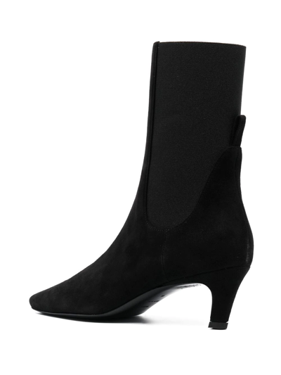 Shop Totême The Mid Heel 50mm Boots In Black