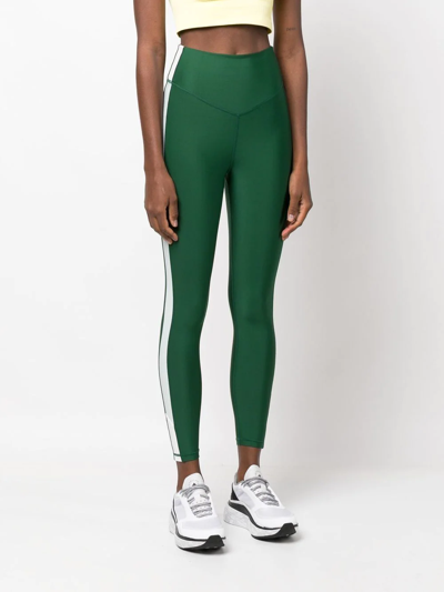 The Upside Southwest Dance Two-tone Stretch Leggings In Grün