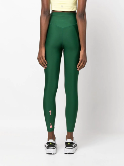 The Upside Southwest Dance Two-tone Stretch Leggings In Grün