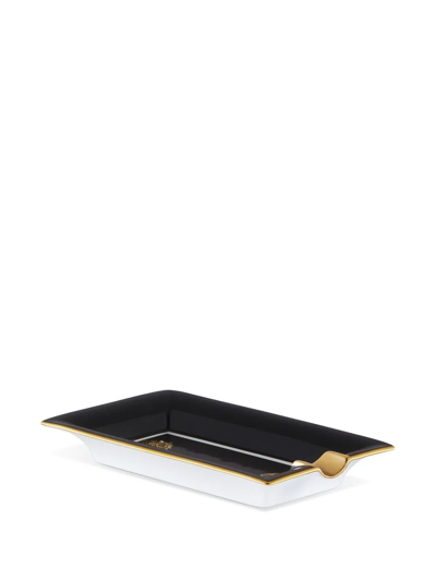 Dolce & Gabbana Leopard-print Porcelain Ash-tray In Black