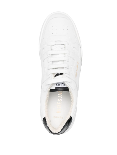 Shop Hide & Jack Logo-print Colour-block Sneakers In White