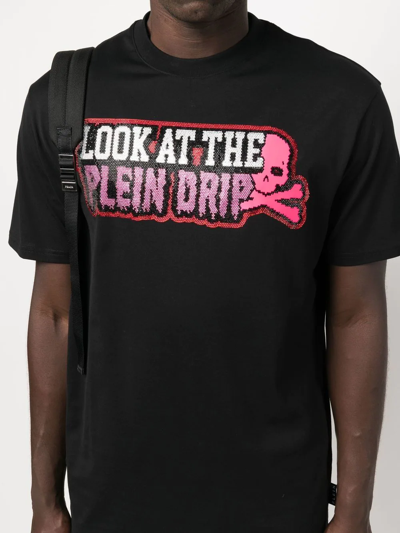 Shop Philipp Plein Gem-logo Short-sleeved T-shirt In Black