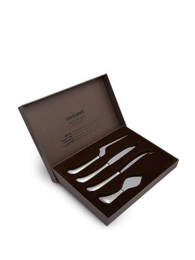 Shop Sambonet Living Cheese Knife Set (set Of 4) In Silber