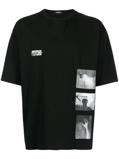 Undercover X Psycho Graphic-patch T-shirt In Black