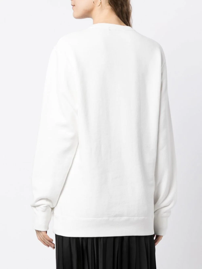 Shop Undercover Graphic-print Cotton Sweatshirt In White