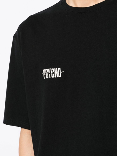 Undercover X Psycho Graphic-patch T-shirt In Black