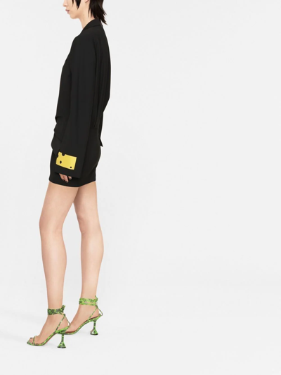 Shop Off-white Short Blazer Dress In Schwarz