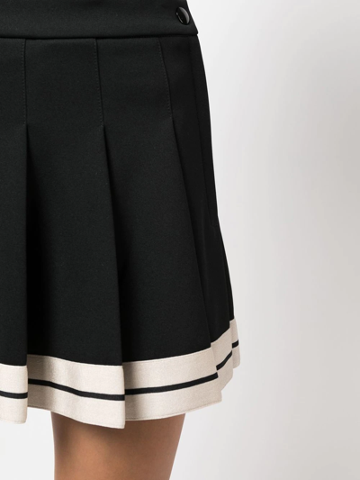 Shop Palm Angels Pleated Mini Skirt In Schwarz