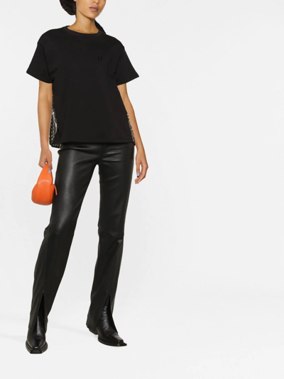 Shop Karl Lagerfeld Monogram-print Panel Sweatshirt In Black