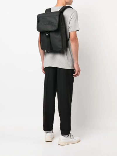 Shop Karl Lagerfeld K/kover Backpack In Black