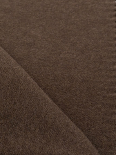 Totême Fringed-edge Knit Scarf In Brown