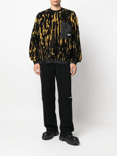 Ambush Multicolor Teddy Jacquard Sweatshirt In Schwarz
