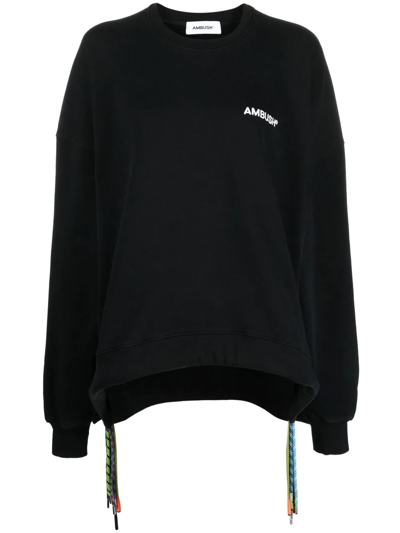 Shop Ambush Logo-print Long-sleeve Sweatshirt In Schwarz
