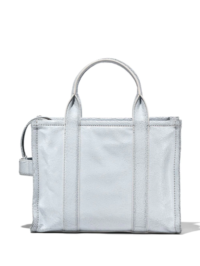 Marc Jacobs The Medium Small Bag In Crackle Leather In Grey