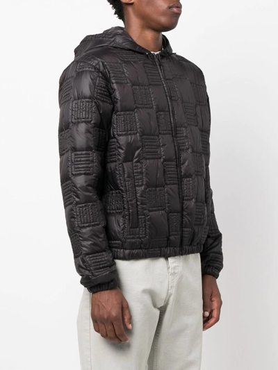 Ambush Monogram Quilted Nylon Jacket In Schwarz