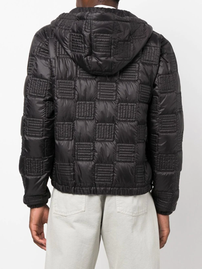 Ambush Monogram Quilted Nylon Jacket In Schwarz
