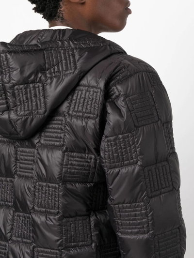 Ambush Monogram Quilted Nylon Jacket In Schwarz