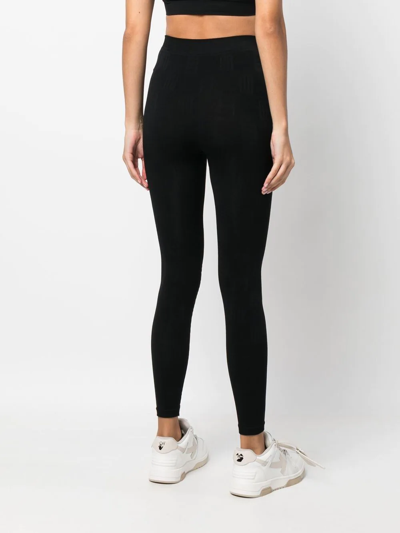 Shop Ambush Monogram High-waist Leggings In Black