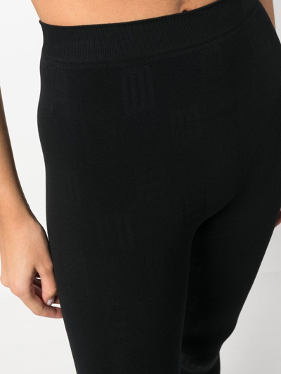 Shop Ambush Monogram High-waist Leggings In Black