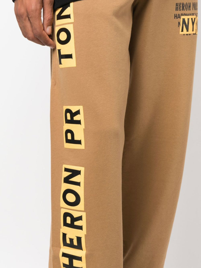 Shop Heron Preston Logo-print Track Pants In Braun