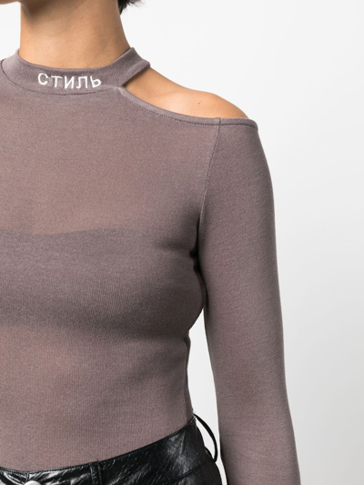 Heron Preston Cut-out Top In Grau