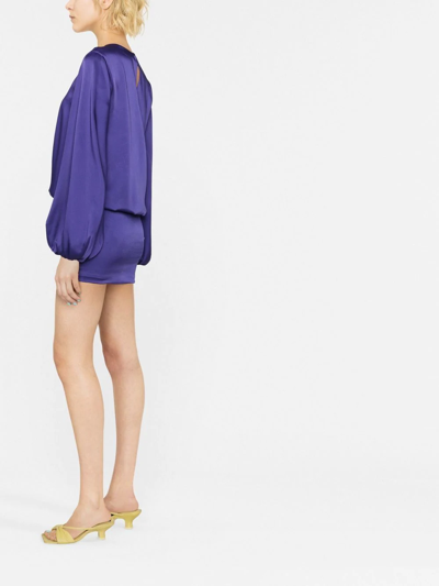 Shop Blumarine Blouse Short Dress In Violett