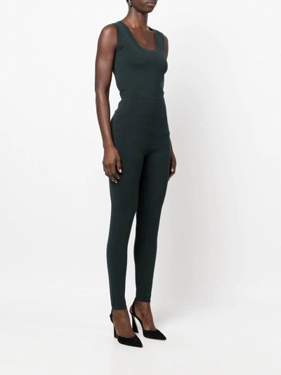 Shop P.a.r.o.s.h Sleeveless Fitted Jumpsuit In Grün