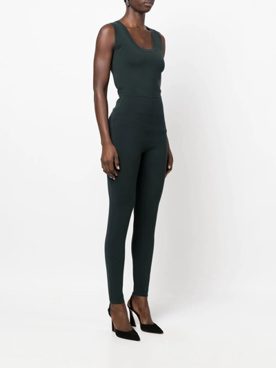 P.a.r.o.s.h Sleeveless Fitted Jumpsuit In Grün