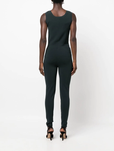 Shop P.a.r.o.s.h Sleeveless Fitted Jumpsuit In Grün