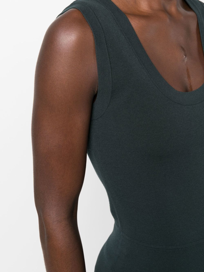 P.a.r.o.s.h Sleeveless Fitted Jumpsuit In Grün