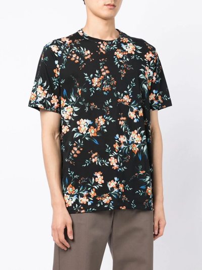 Shop Erdem Kallmus Floral-print T-shirt In Black