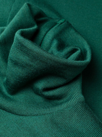 Philosophy Di Lorenzo Serafini Draped-sleeve Knitted Dress In Grün