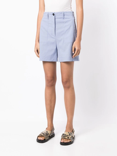 Shop Ps By Paul Smith High-waist Tailored Shorts In Blue