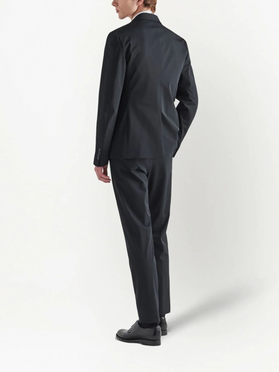 Shop Prada Single-breasted Techno Suit In Schwarz