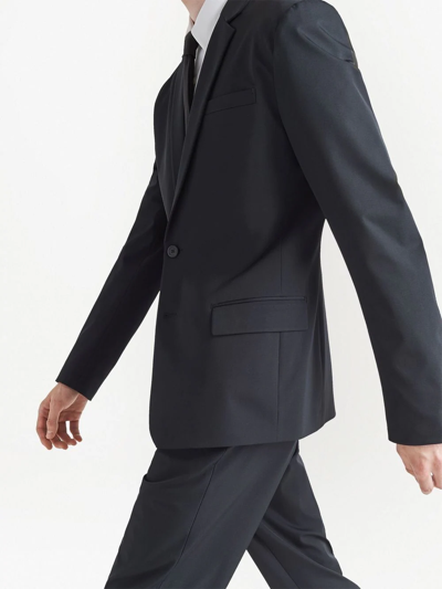 Shop Prada Single-breasted Techno Suit In Schwarz