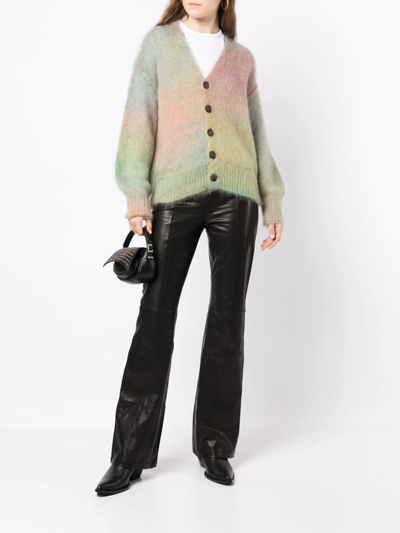 Shop Stolen Girlfriends Club Altered State V-neck Cardigan In Multicolour