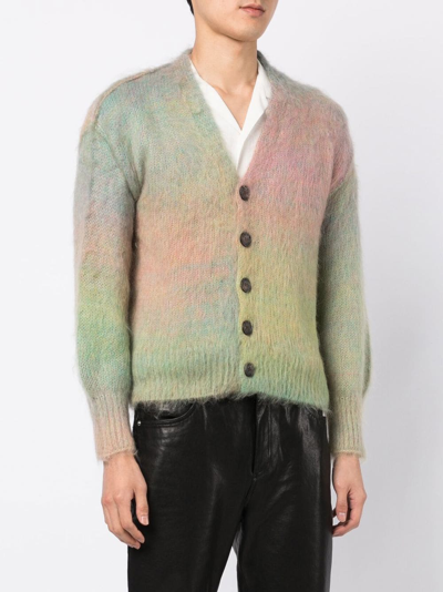 Shop Stolen Girlfriends Club Altered State V-neck Cardigan In Multicolour